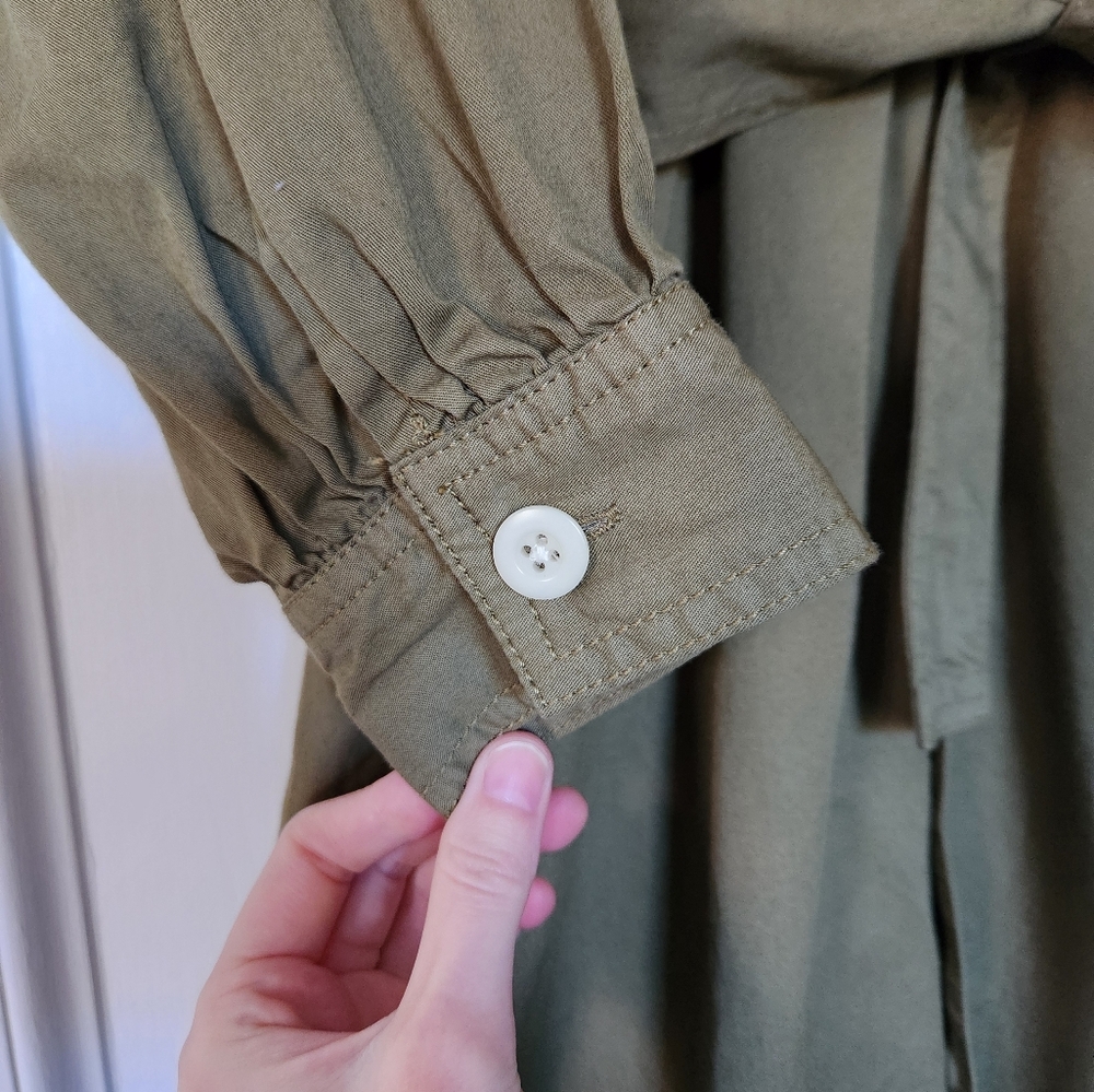Alex Mill Olive Green Midi Dress - Picture 7 of 9